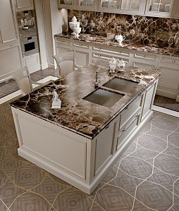 Остров-столешница для кухни из кварцевого агломерата Technistone Noble Athos Brown