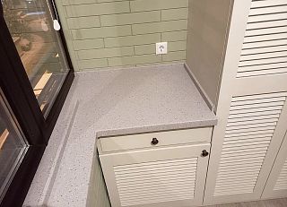 Столешница-подоконник серого цвета Grandex A-424 Loft Design