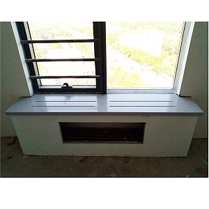 Прямой подоконник из акрилового камня LG Hi-Macs Gray S005
