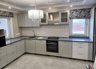 Столешница серая из акрилового камня Grandex P-108 Pure Grey