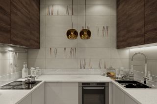 Столешница на кухню из акрилового камня Corian Glacier White