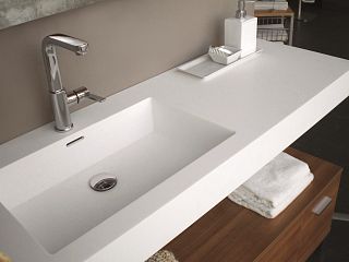Столешница в ванную из акрилового камня Grandex Pure Beige P-102