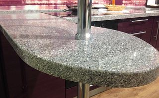 Барная стойка с радиусным изгибом из акрила Tristone Andradite B-005